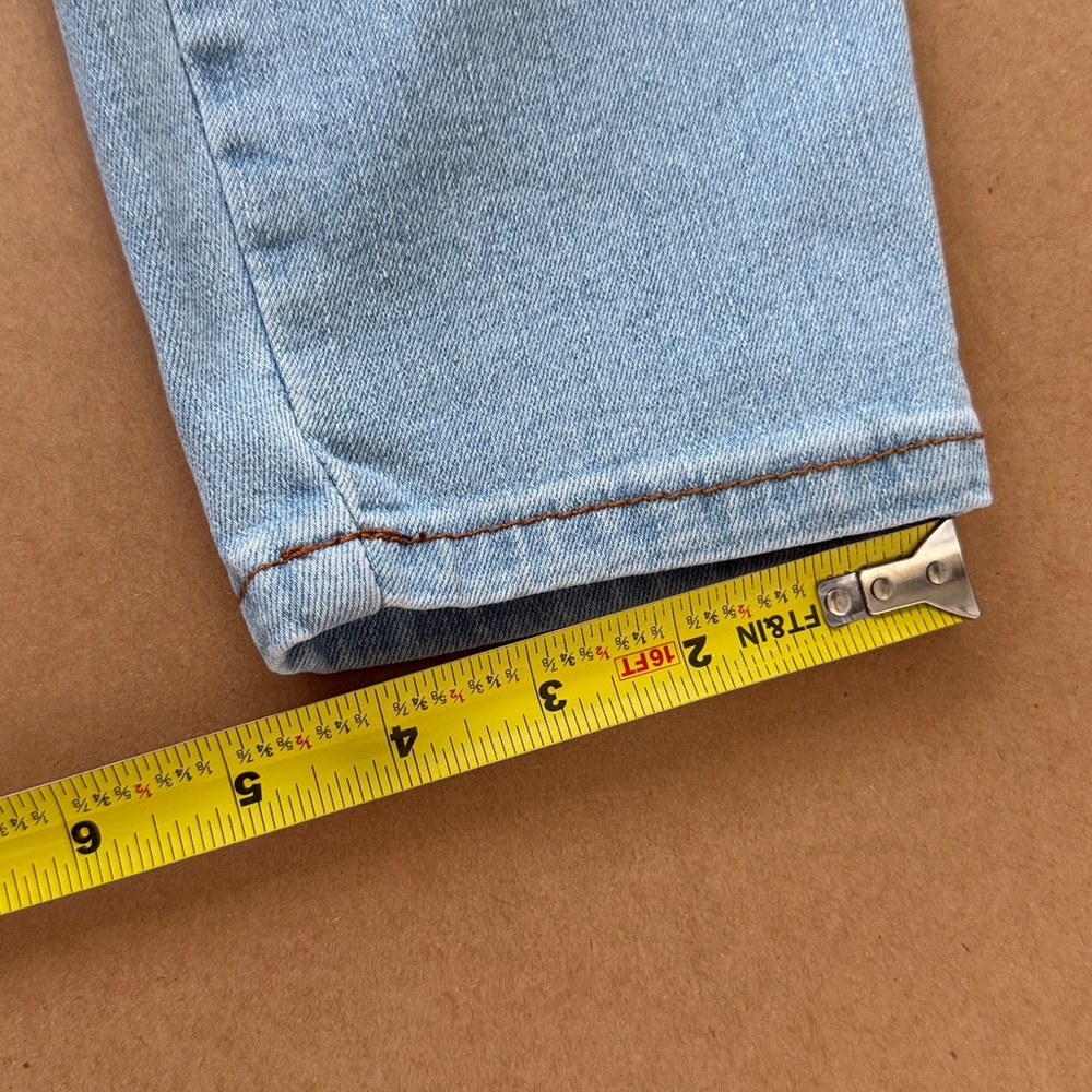 Sandpiper Petite Light Blue Jeans with Multicolor Floral Embroidery 8P - Picture 12 of 13